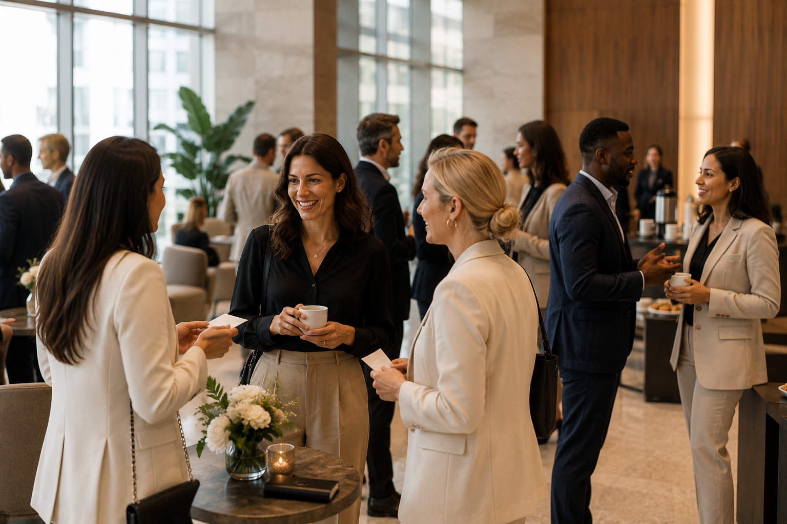 Matchmaking professional leading a business workshop
